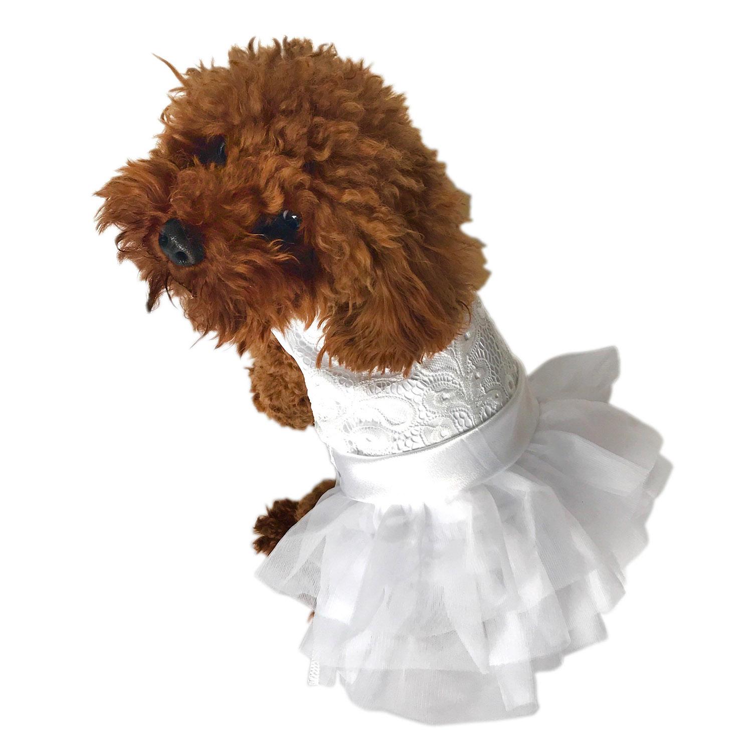 The Dog Squad White Wedding Fufu Tutu Dog Dress