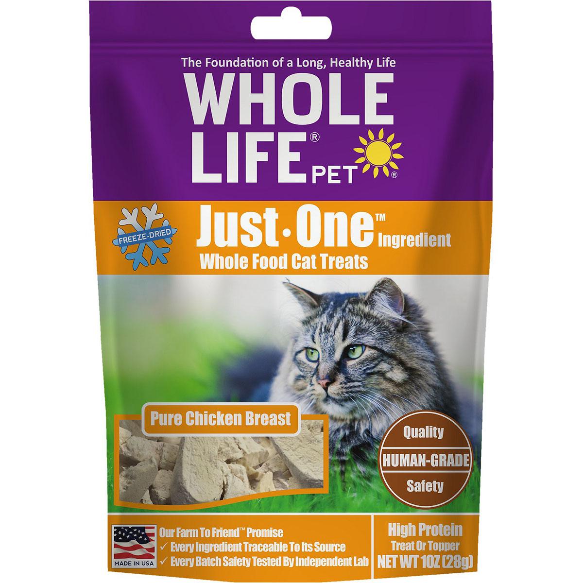 Whole Life Pet Just One Ingredient Freeze-Dried Chicken Cat Treats