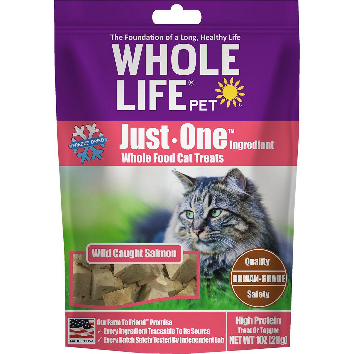 Whole Life Pet Just One Ingredient Freeze-Dried Salmon Cat Treats 