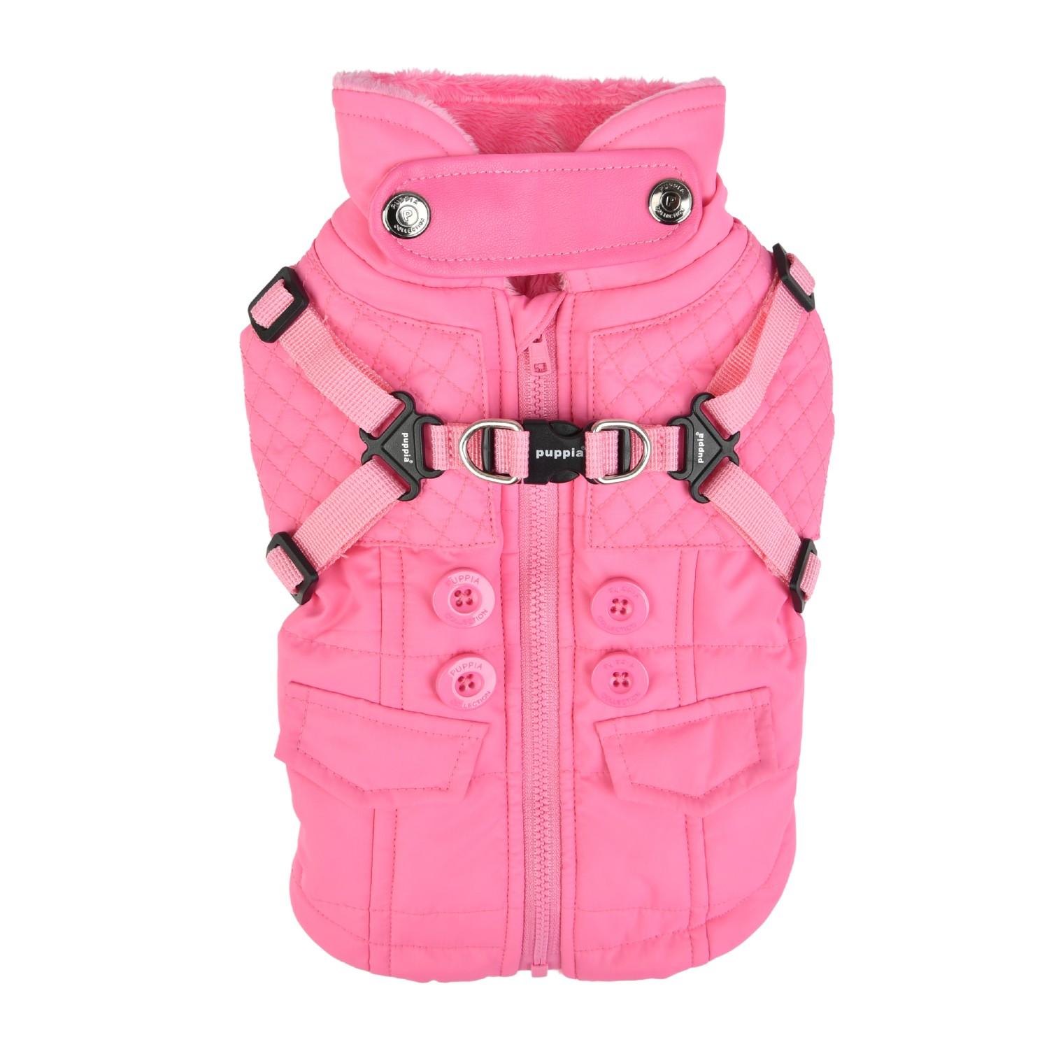 Wilkes Fleece Dog Vest by Puppia - Pink