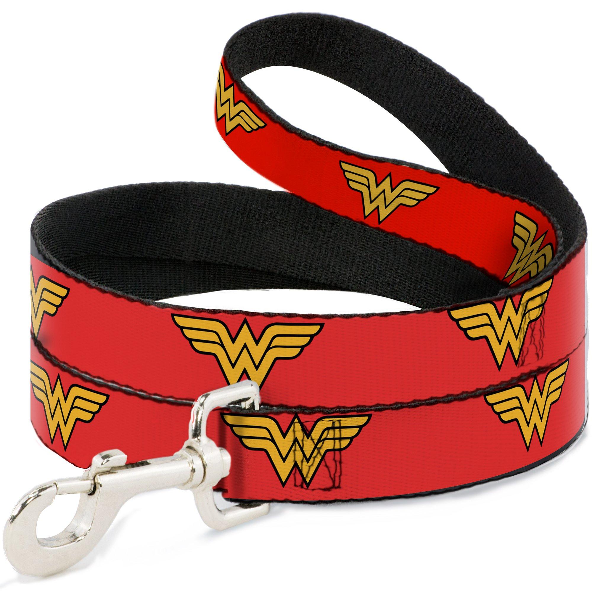 Wonder Woman Logo Dog Leash by Buckle-Down - Red