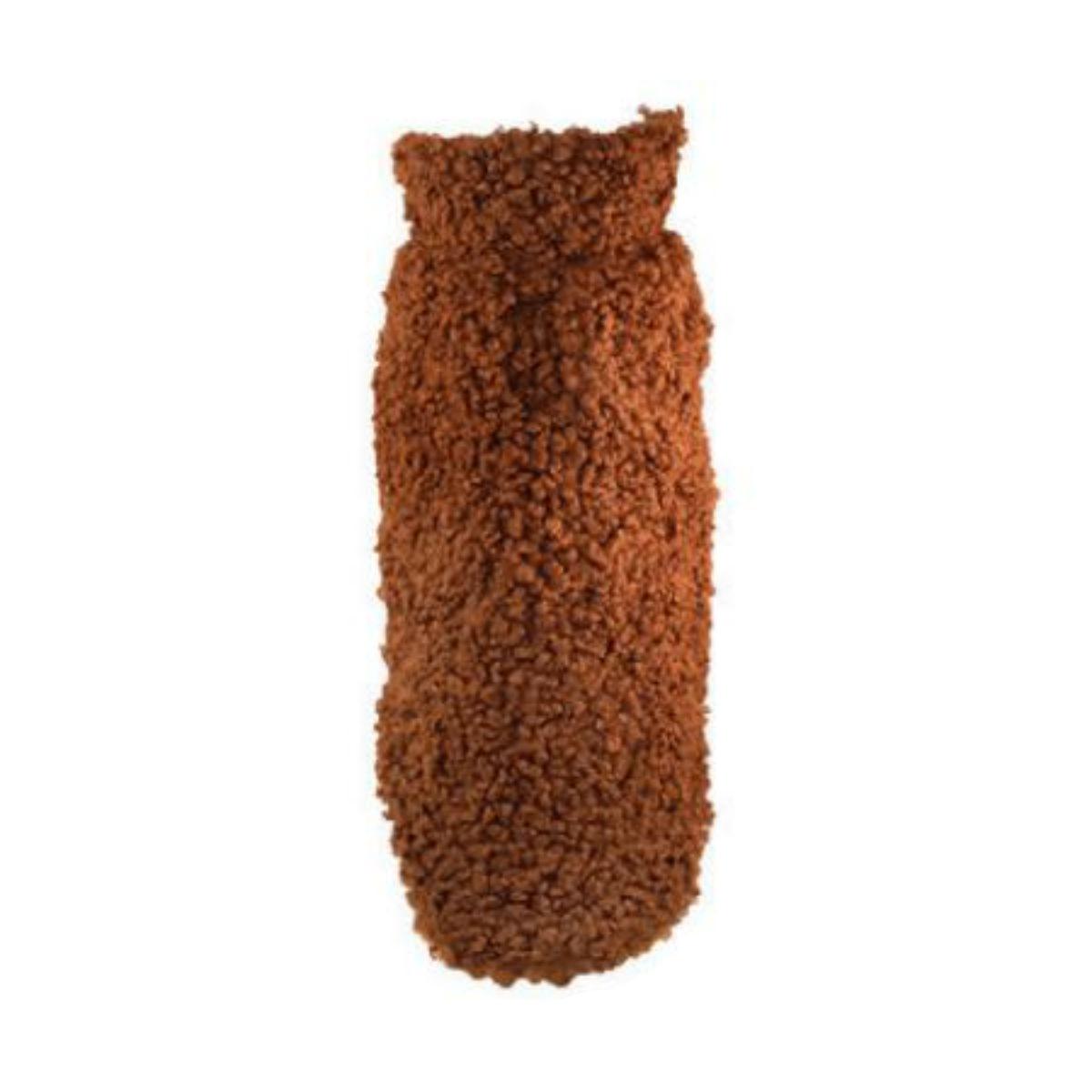 Worthy Dog Bouclé Dog Coat - Brown