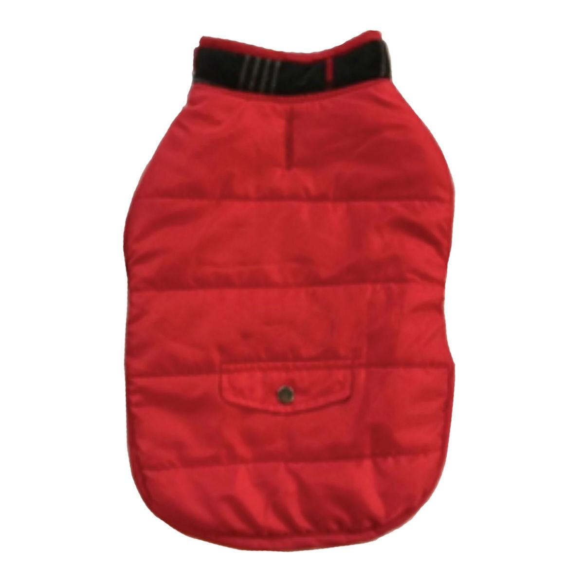 Zack & Zoey Fleece Lined Quilted Dog Parka - Red