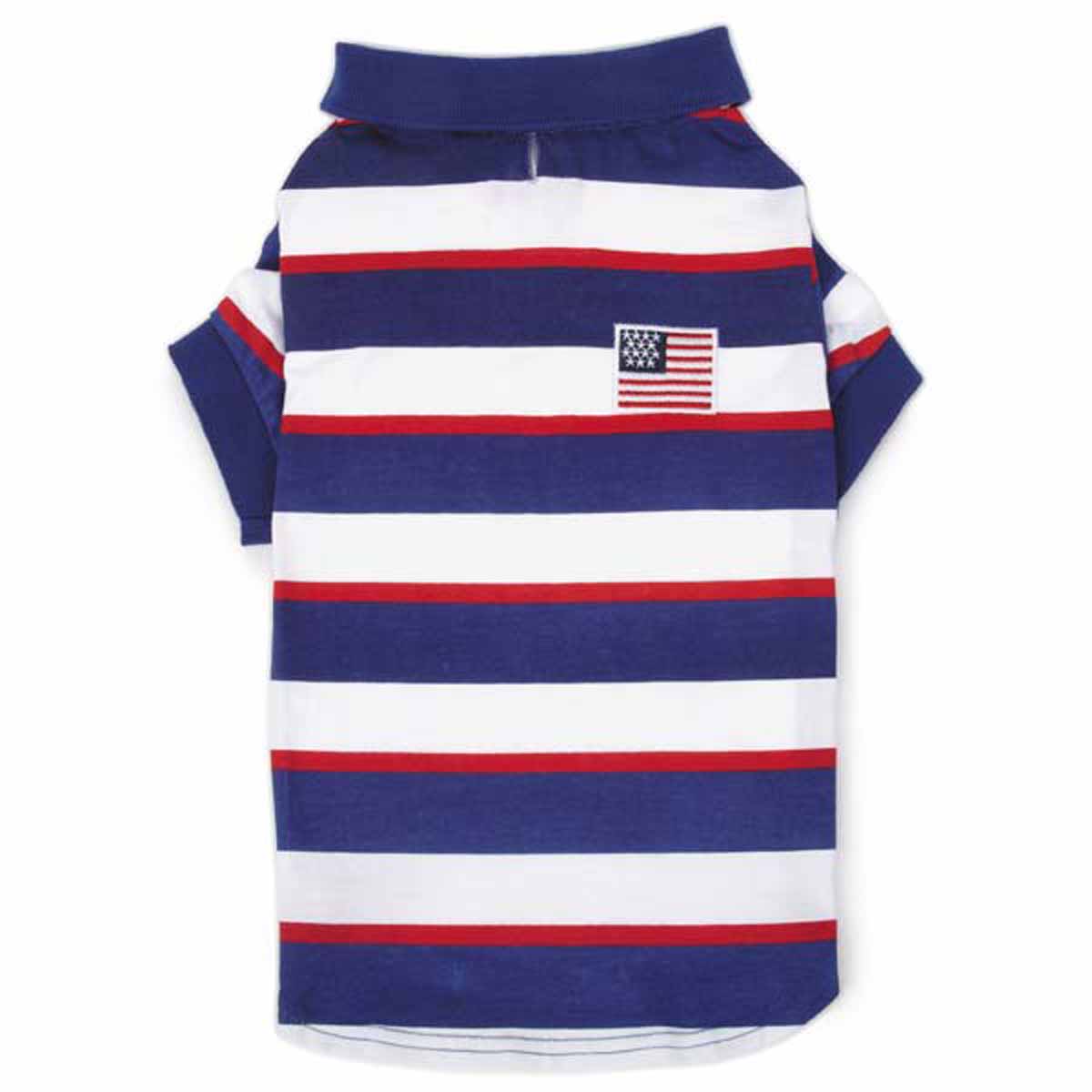 Zack and Zoey Patriotic Pooch SPF40 Polo Dog Shirt