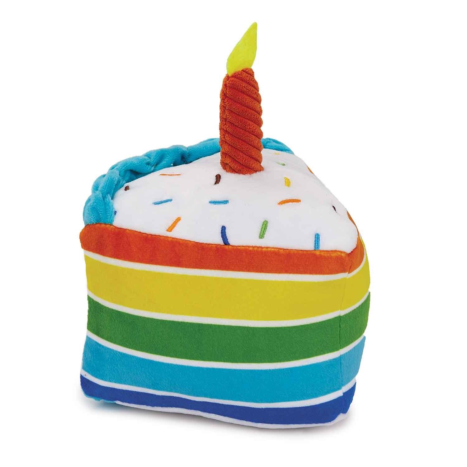 Zanies Rainbow Birthday Cake Dog Toy