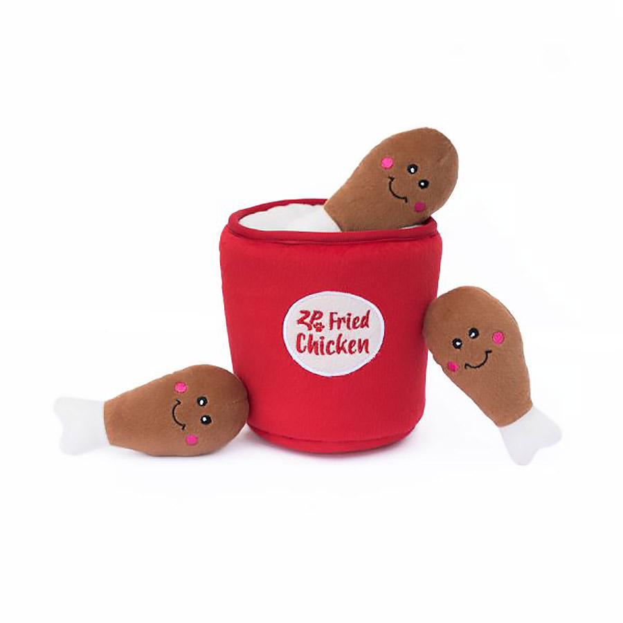 ZippyPaws Burrow Dog Toy - Bucket of Chicken