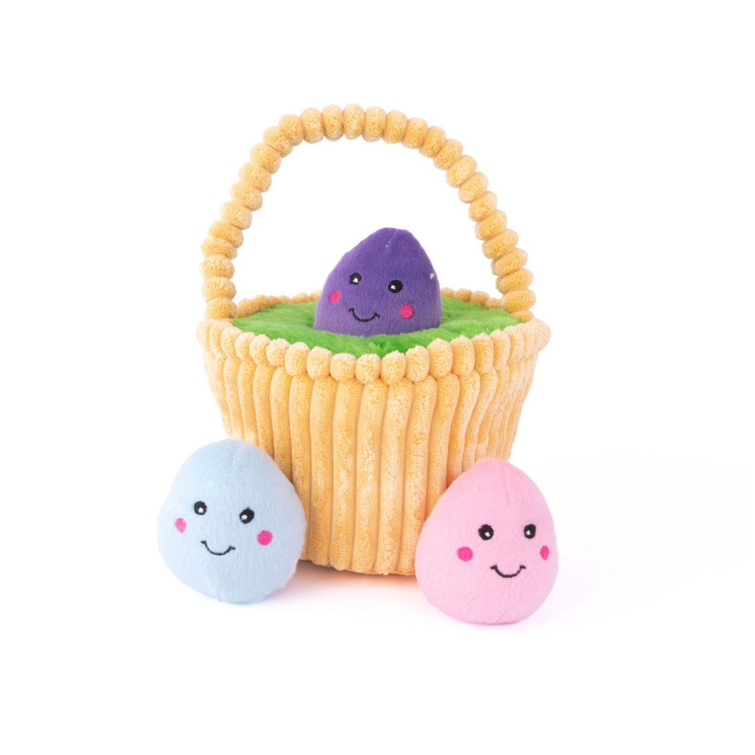 ZippyPaws Burrow Dog Toy - Easter Egg Basket