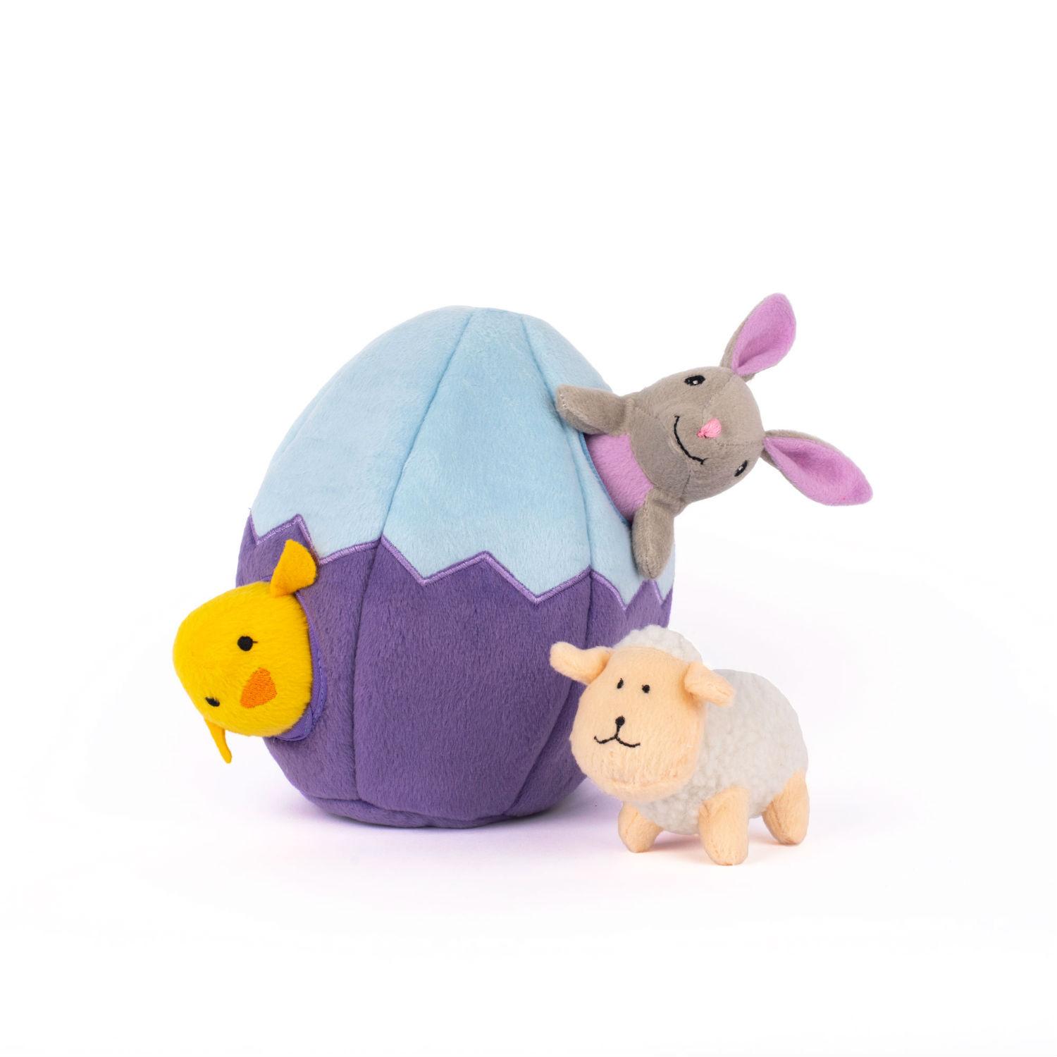 ZippyPaws Burrow Dog Toy - Easter Egg and Friends