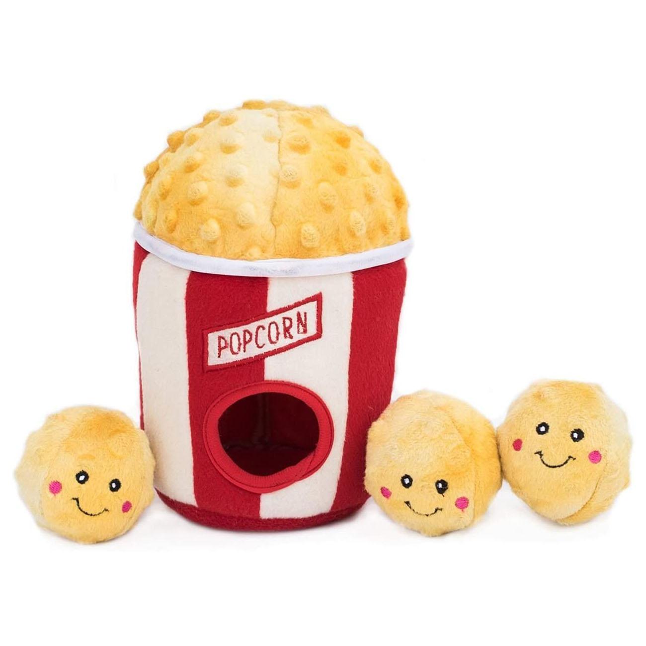 ZippyPaws Burrow Dog Toy - Popcorn Bucket