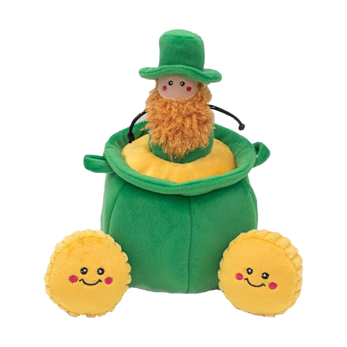 ZippyPaws Burrow Dog Toy - St. Patrick's Day Pot of Gold