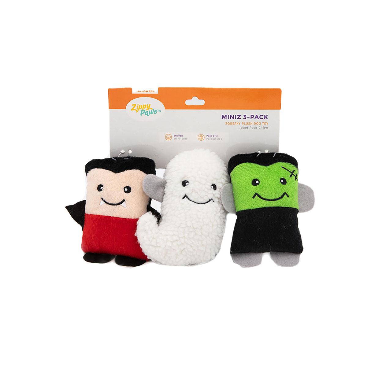 ZippyPaws Halloween Miniz Dog Toys - Monsters 