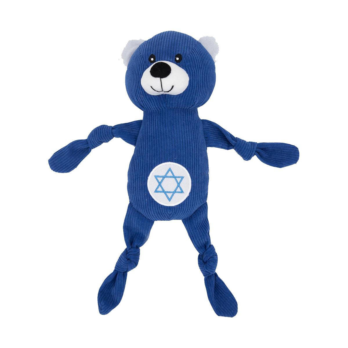 ZippyPaws Hanukkah Corduroy Cuddlerz Dog Toy - Bear