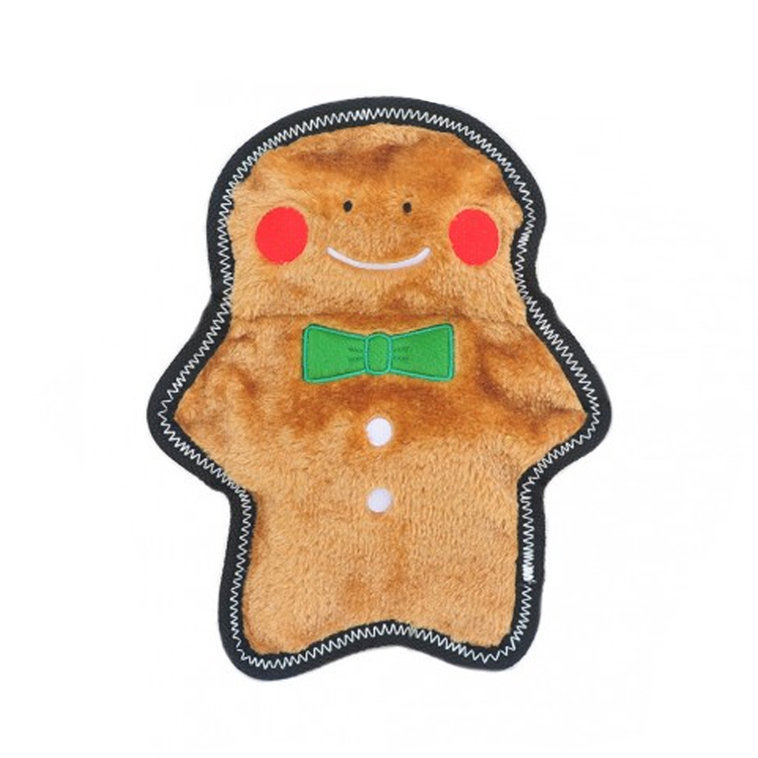 ZippyPaws Holiday Z-Stitch Dog Toy - Gingerbread Man