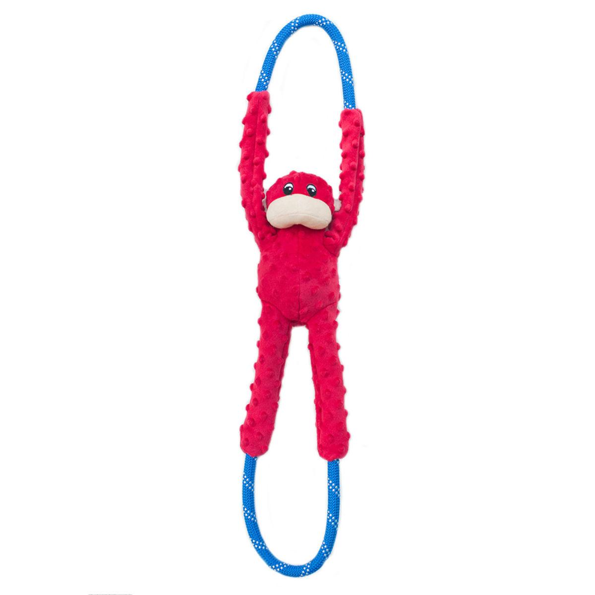 ZippyPaws Monkey RopeTugz Dog Toy - Red