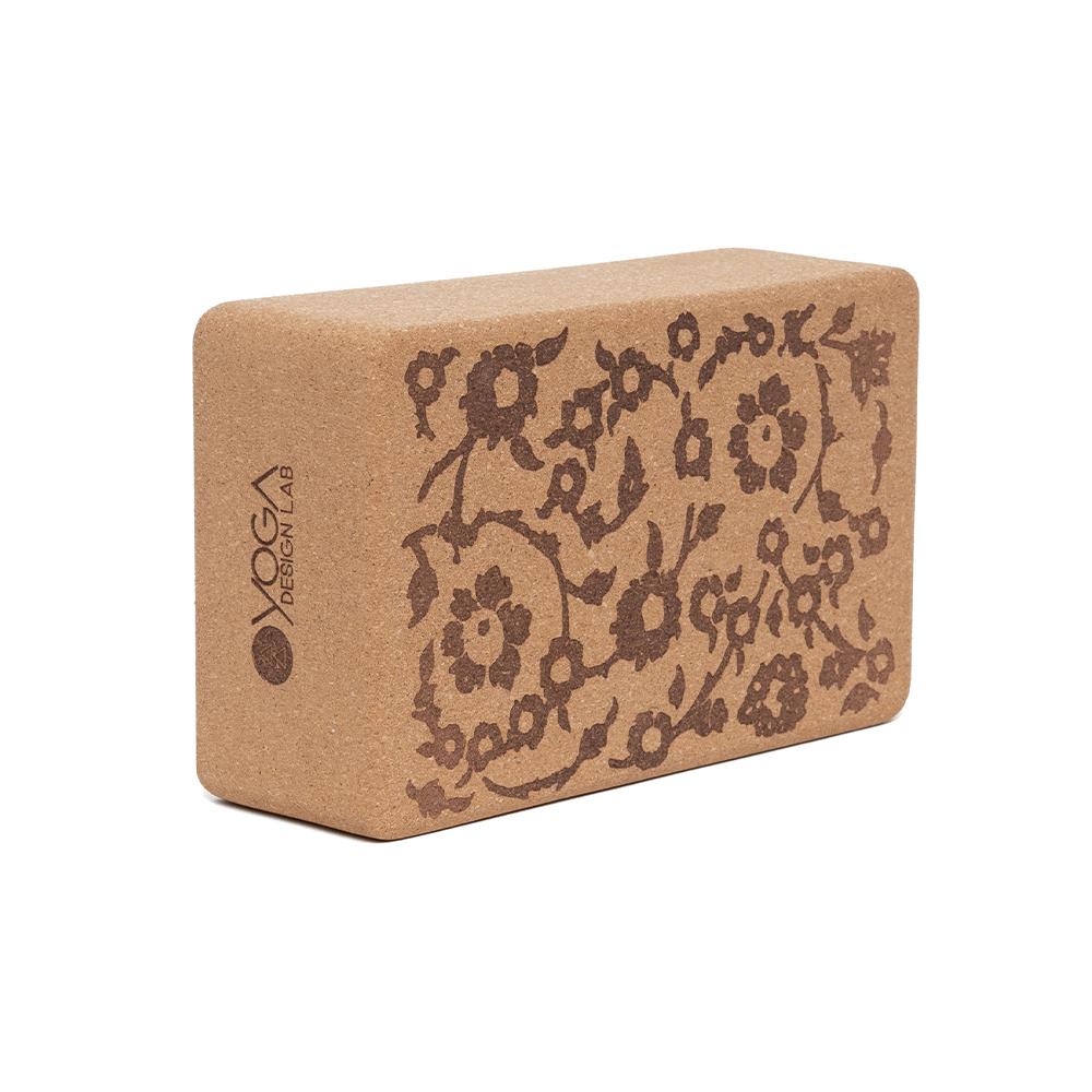 Cork Yoga Block - Floral Batik Tonal