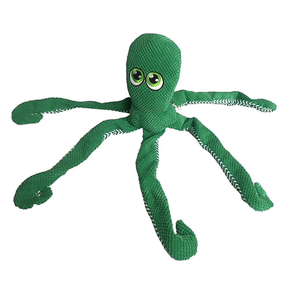 Plush Octopus Dog Toy - Green | BaxterBoo