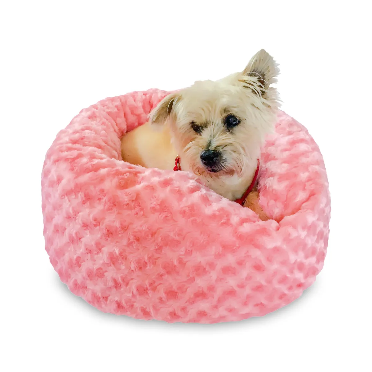 Crispy Creme Donut Dog Bed by The Dog Squad - Coral Rosebud