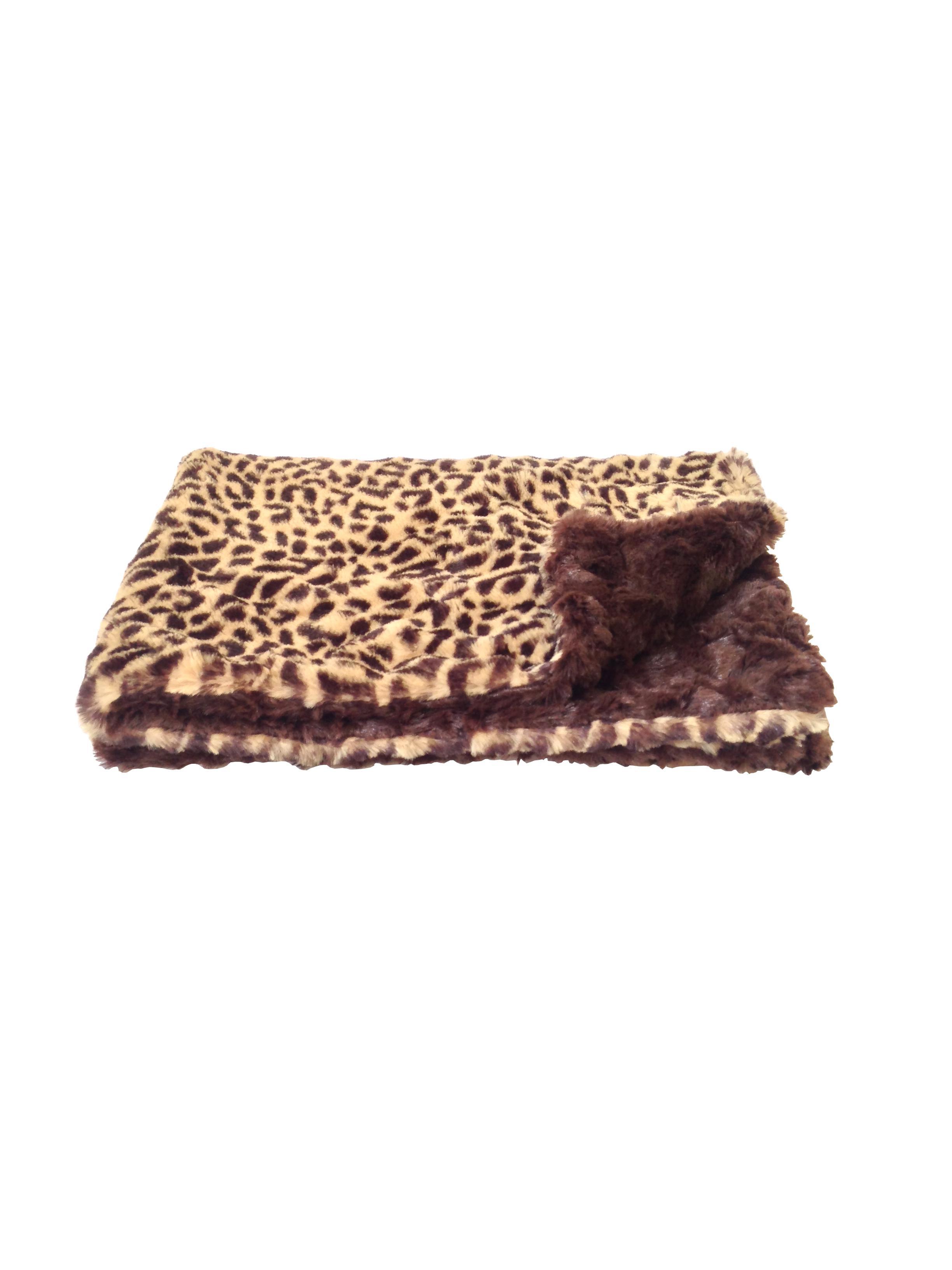 The Dog Squad Faux Fur Dog Blanket - Cheetah