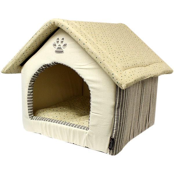 Parisian Pet Almond Plush Dog House - Khaki