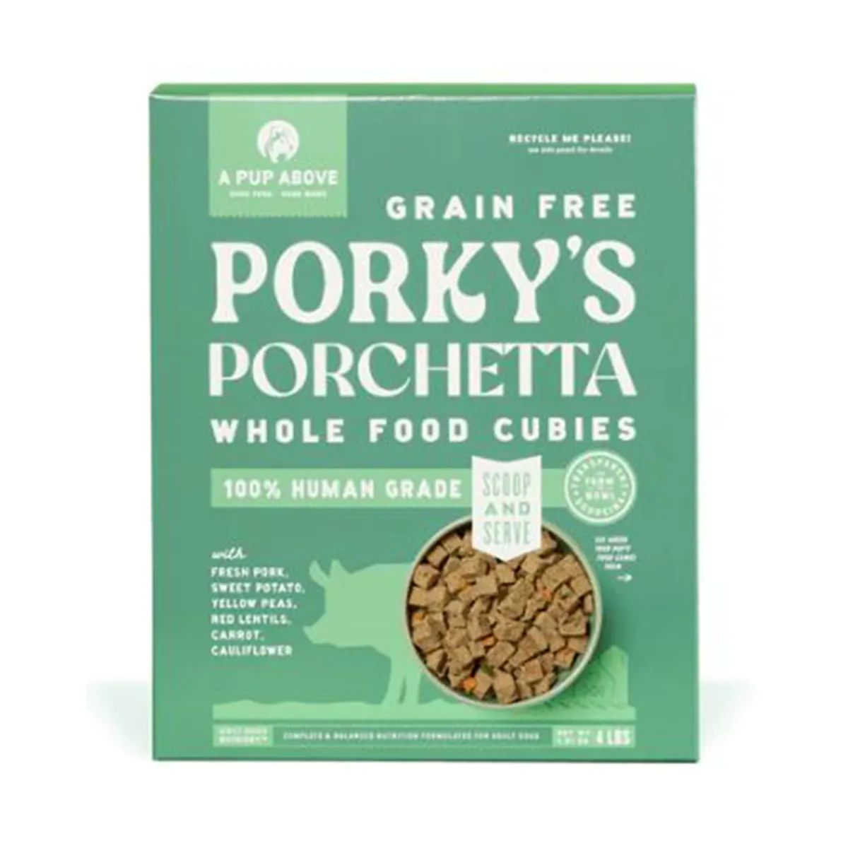 A Pup Above Grain Free Air Dried Dog Food - Porky's Porchetta