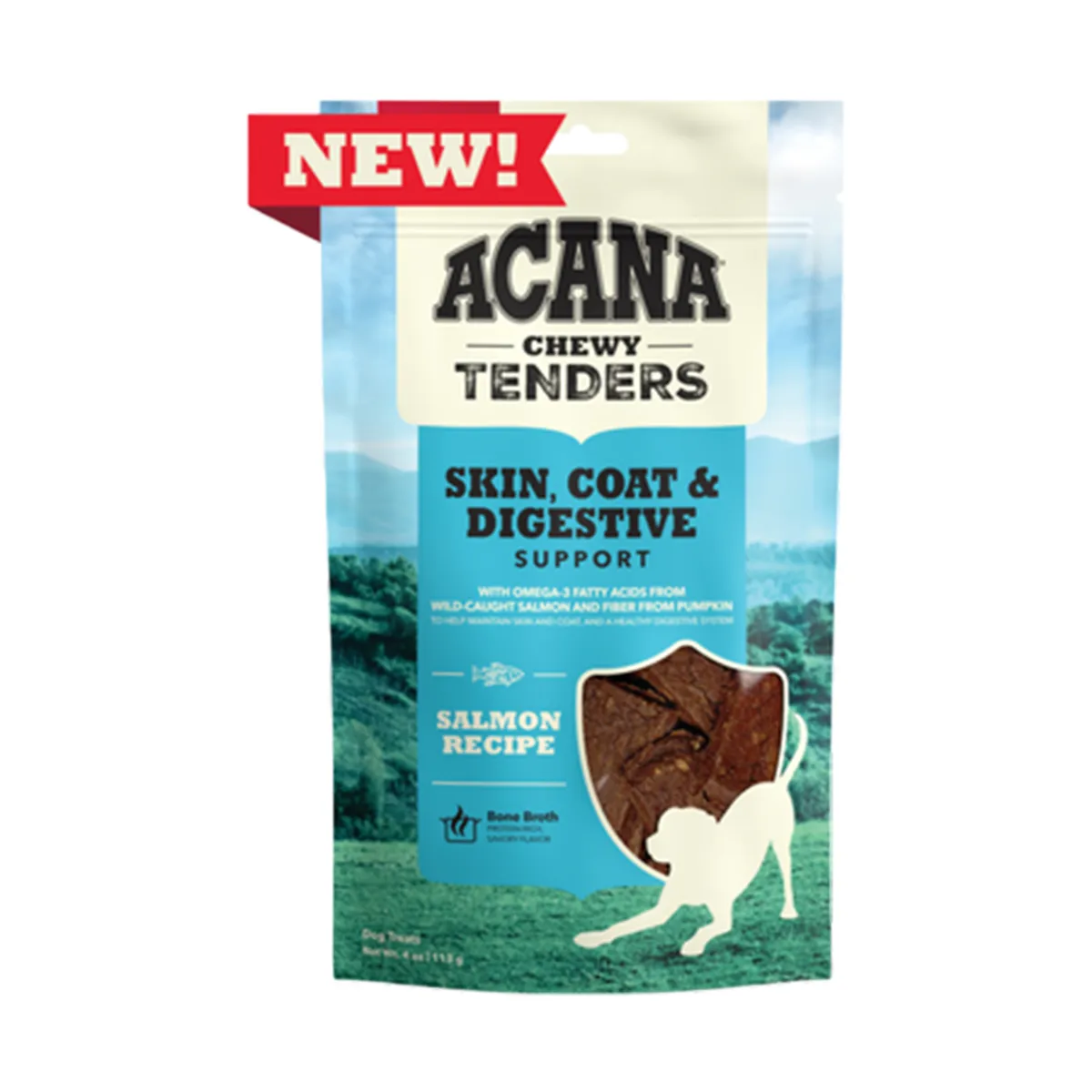 Acana Chewy Tenders Skin, Coat & Digestive Support Dog Treats - Salmon