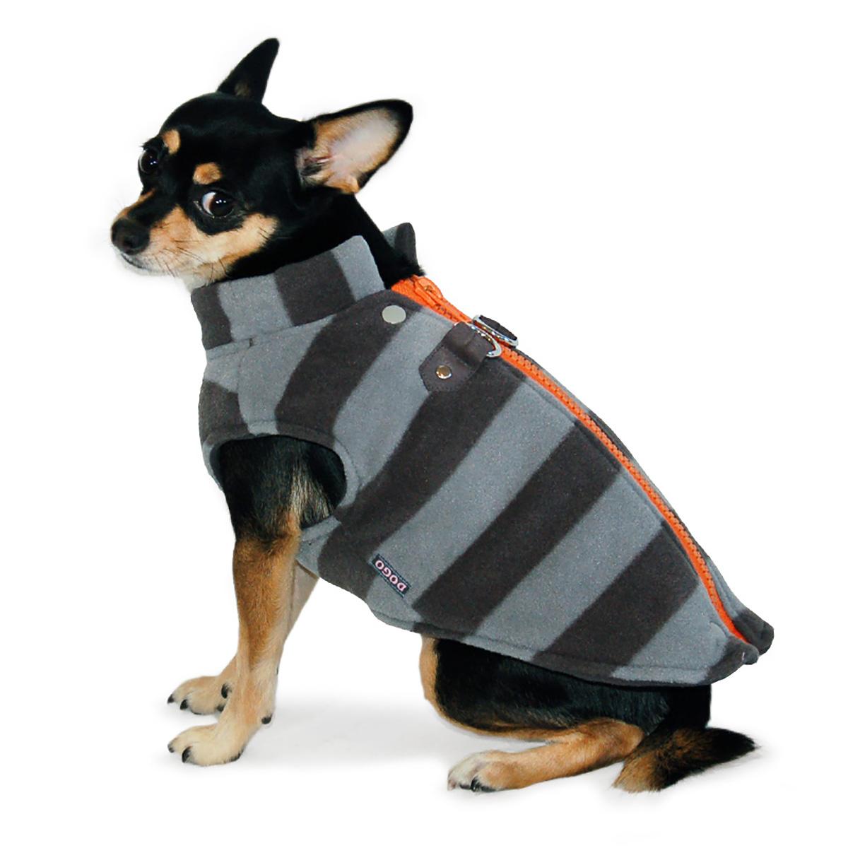 Active Fleece D-Ring Striped Dog Coat by Dogo... | BaxterBoo