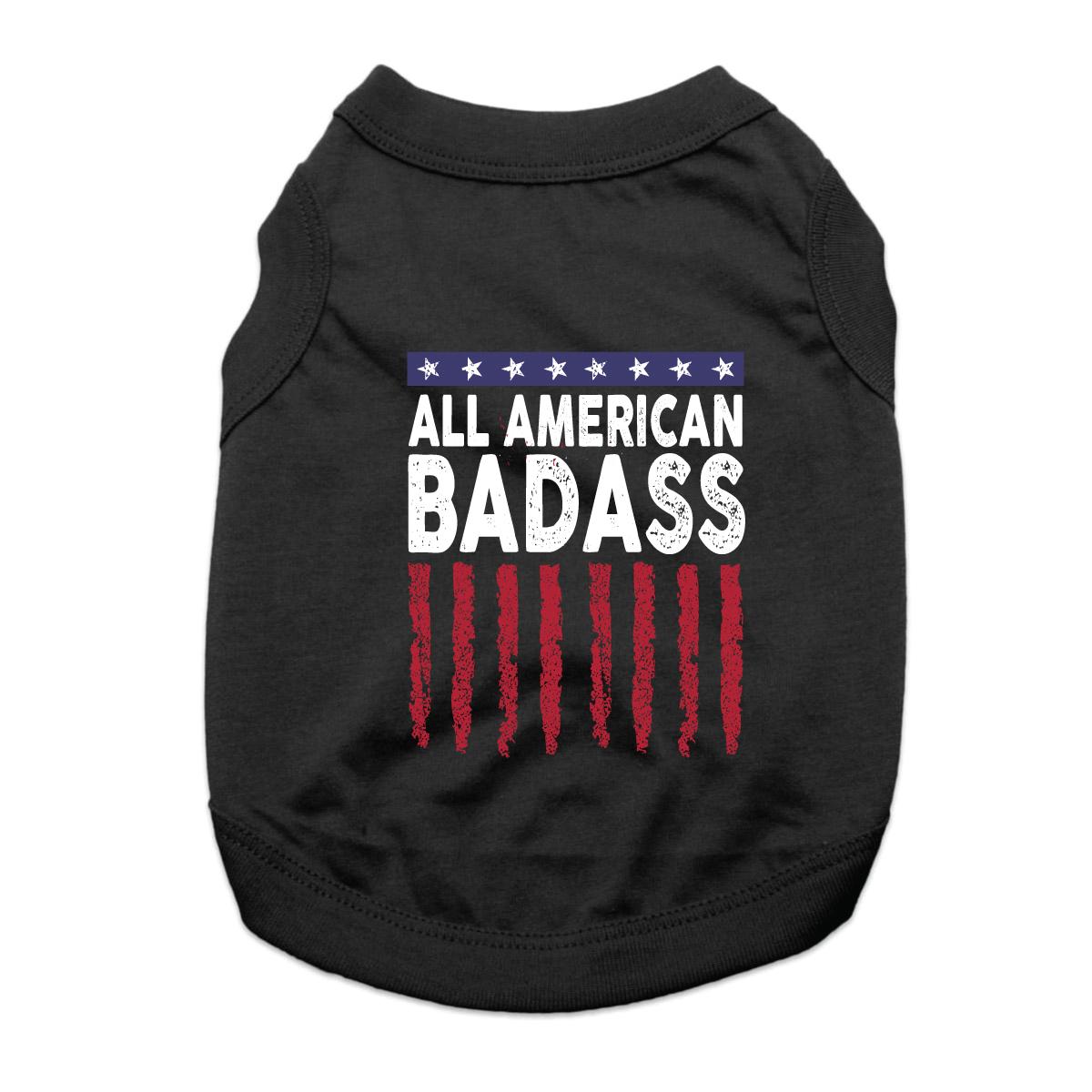 All American Badass Dog Shirt - Black