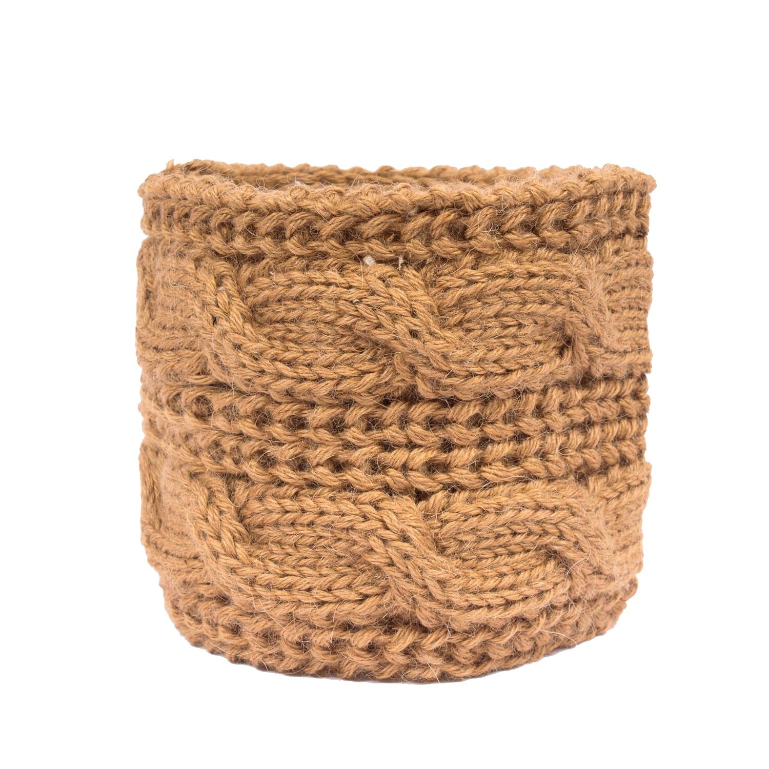 Alqo Wasi Chunky Cable Alpaca Dog Scarf - Camel