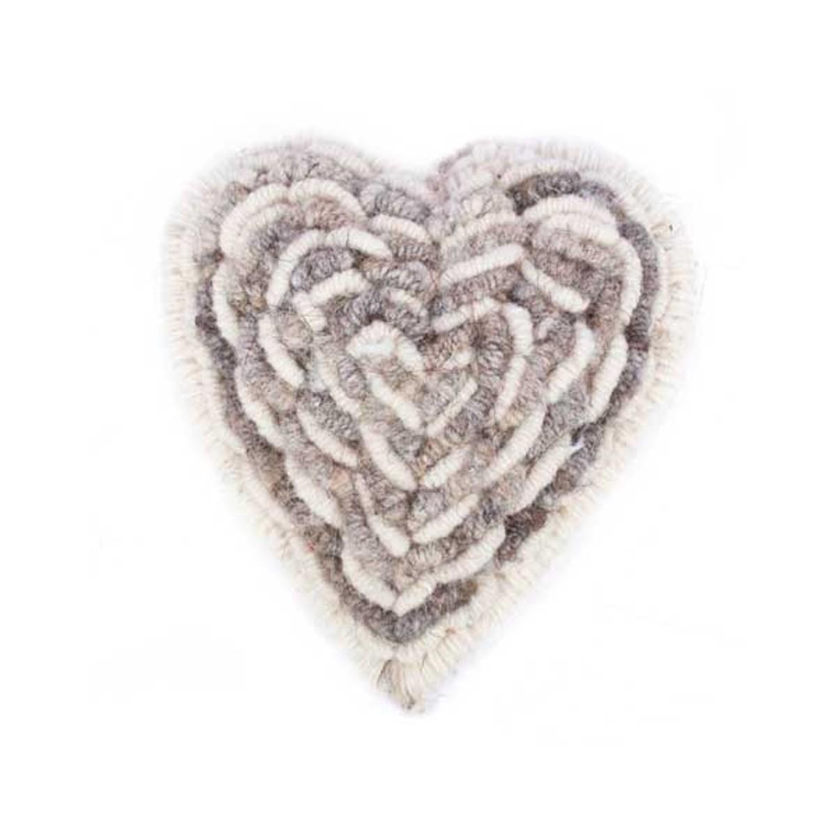 Alqo Wasi Crochet Heart Dog Toy - Natural