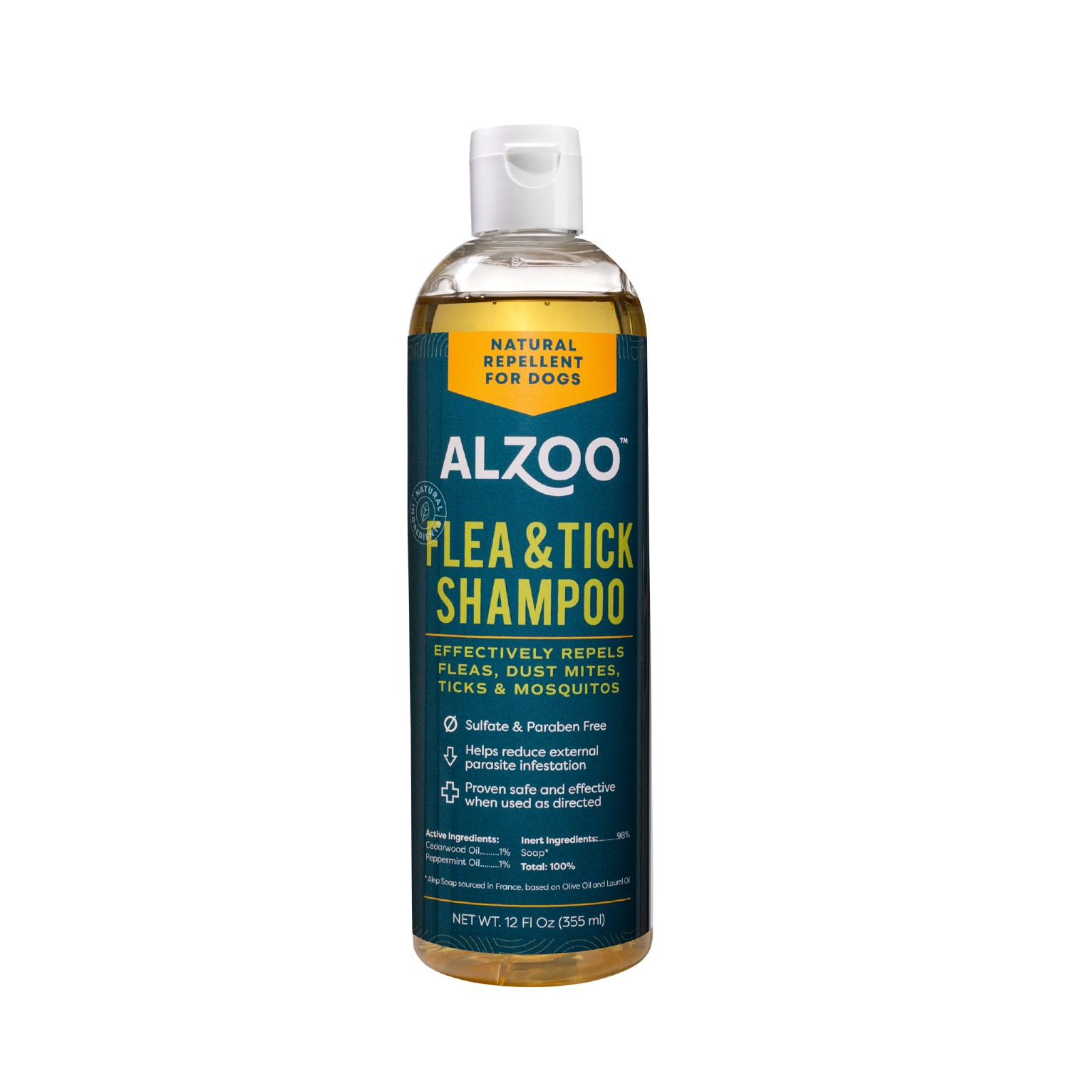 Alzoo Natural Flea & Tick Repellent Dog Shampoo