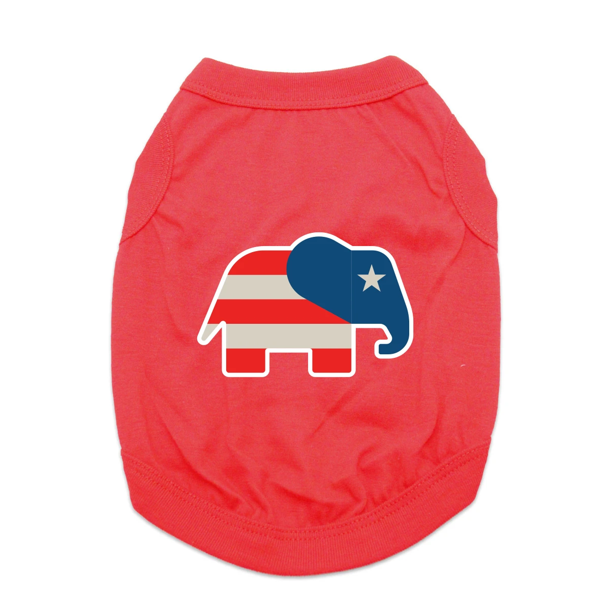 American Republican Elephant Dog Shirt - Red