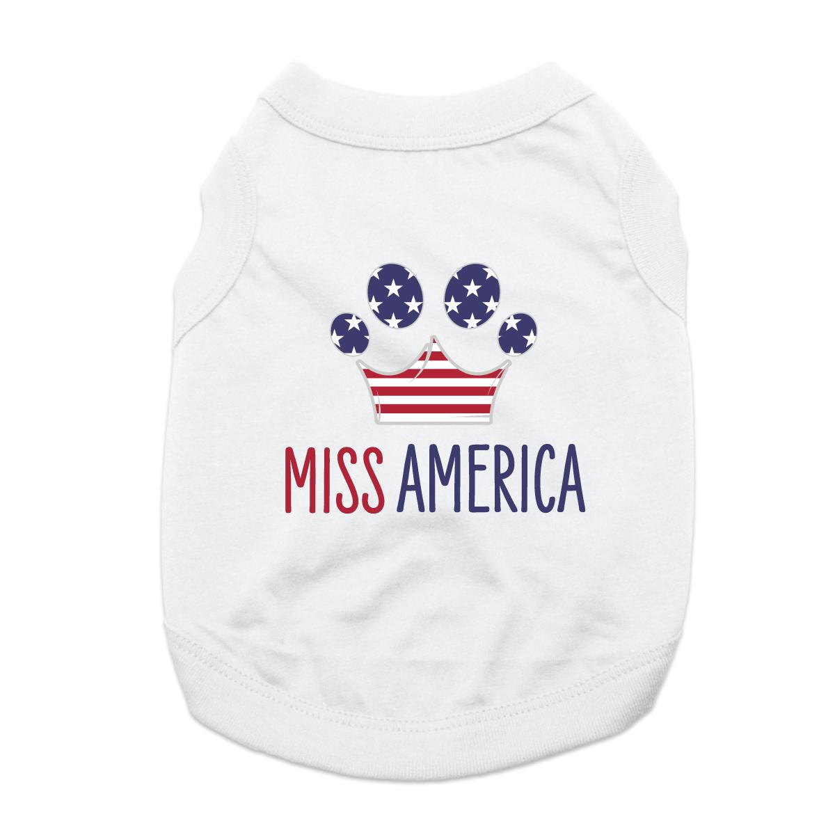 Miss America Dog Shirt - White