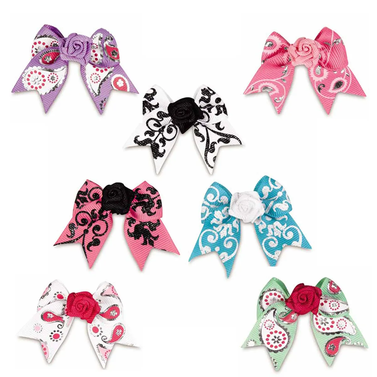 Aria Grosgrain Rosette Dog Bows