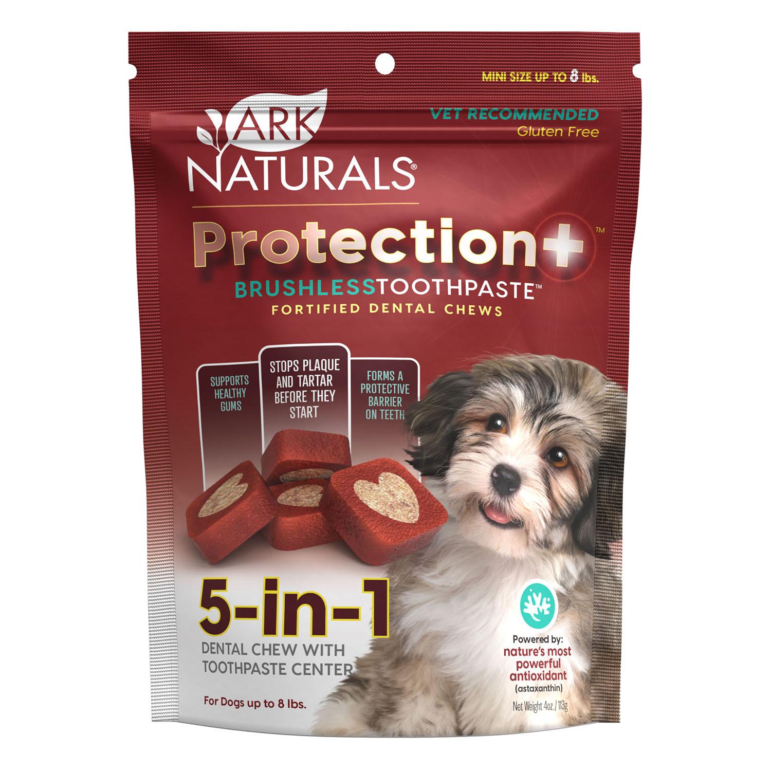 Ark Naturals Protection+ Brushless Toothpaste Fortified Dental Dog Chews