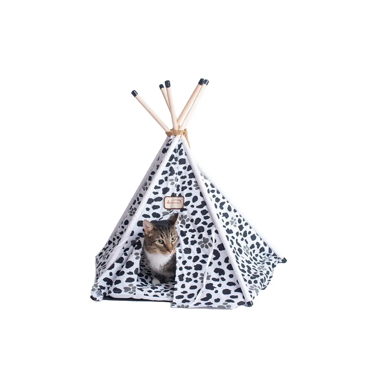 Armarkat Teepee Style Cat Bed - Cow Print