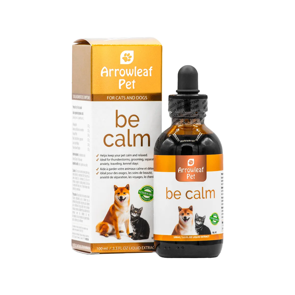 Arrowleaf Pet Be Calm – Natural Anxiety Relief for Dogs & Cats