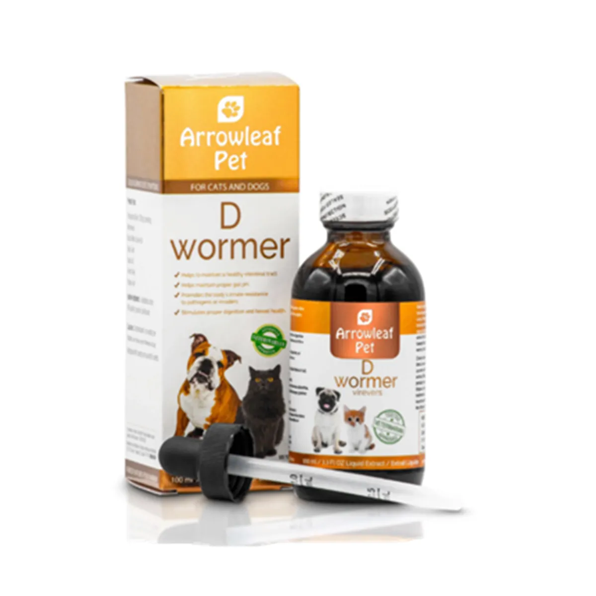 Arrowleaf Pet D Wormer for Dogs and Cats