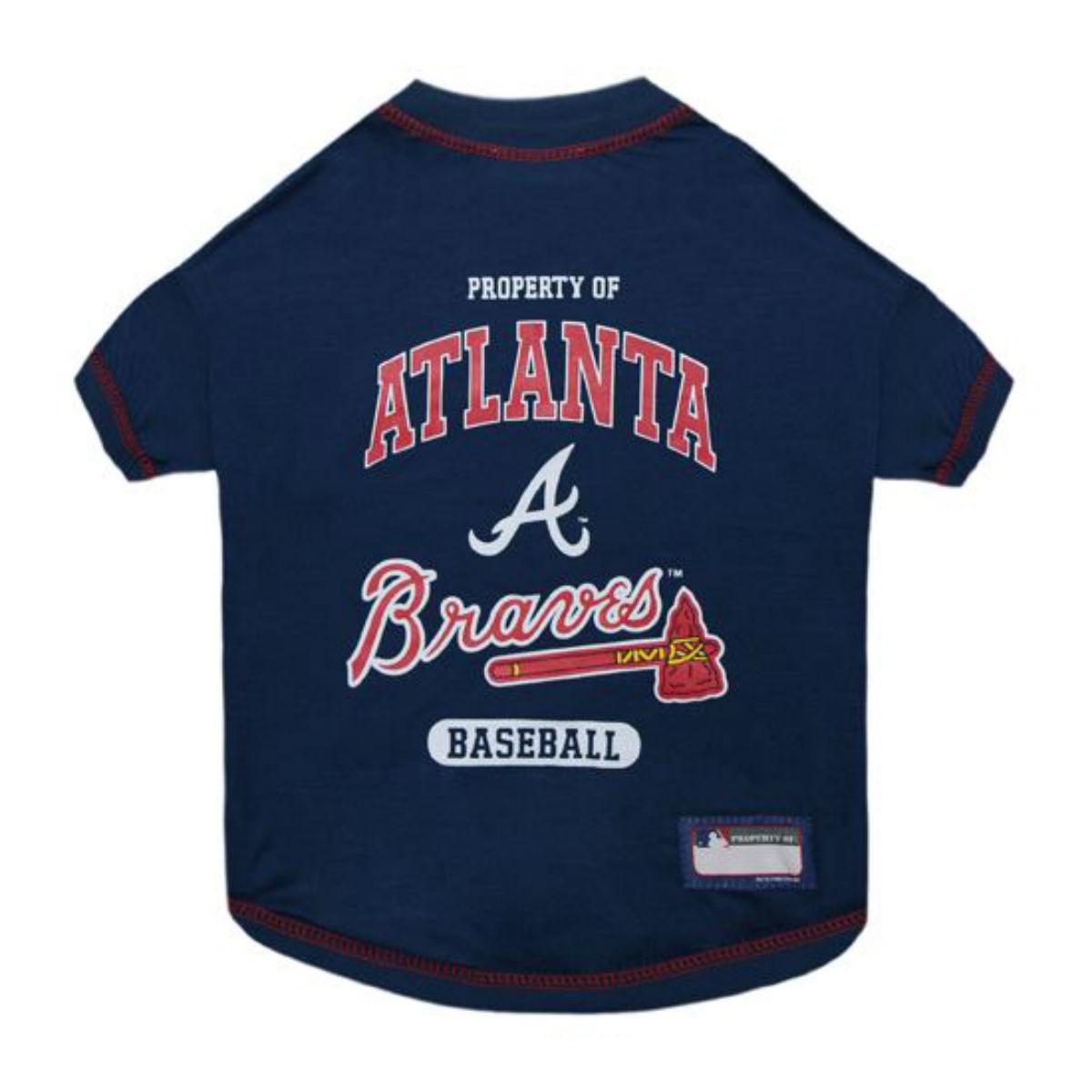 Atlanta Braves Dog T-Shirt - Blue