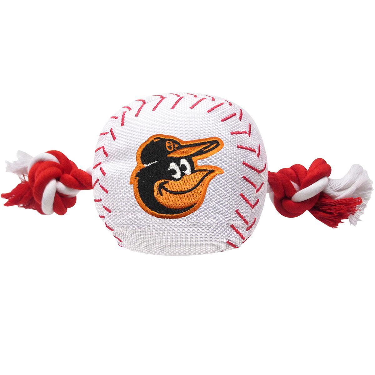 Baltimore Orioles Nylon Plush Baseball Rope Dog Toy