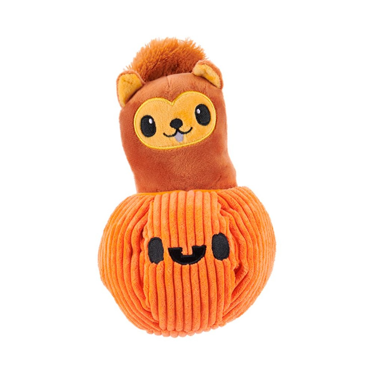 BARK Halloween Plush Dog Toy - Squirrel O' Lantern