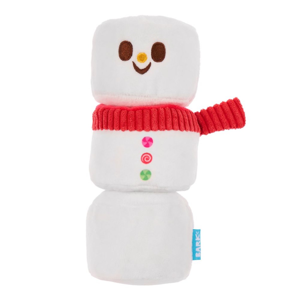 BARK Holiday Plush Dog Toy - Toasty the Snowman