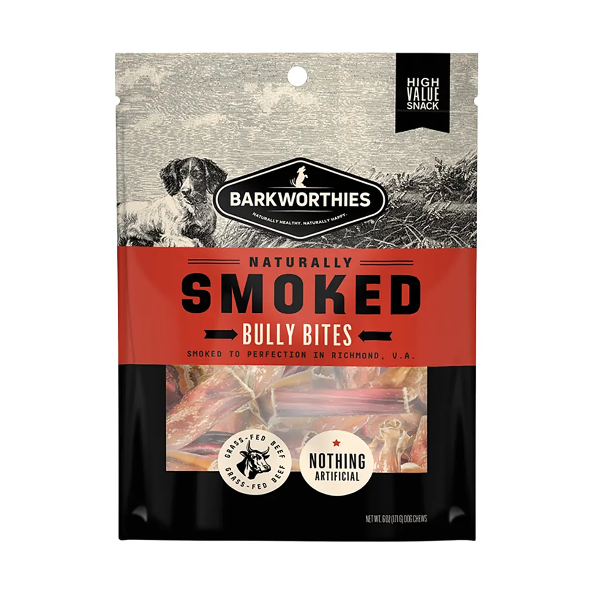 Barkworthies Smoked Bully Stick Bites Dog Treats