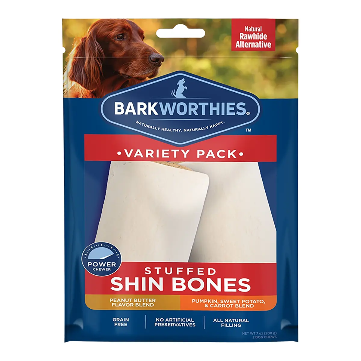 Barkworthies Stuffed Beef Shin Bone Dog Treat - Variety Pack