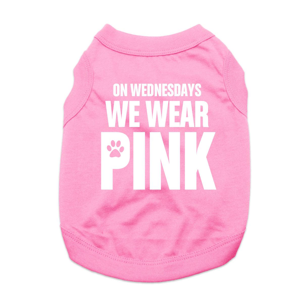 On Wednesdays We Wear Pink Dog Shirt - Pink