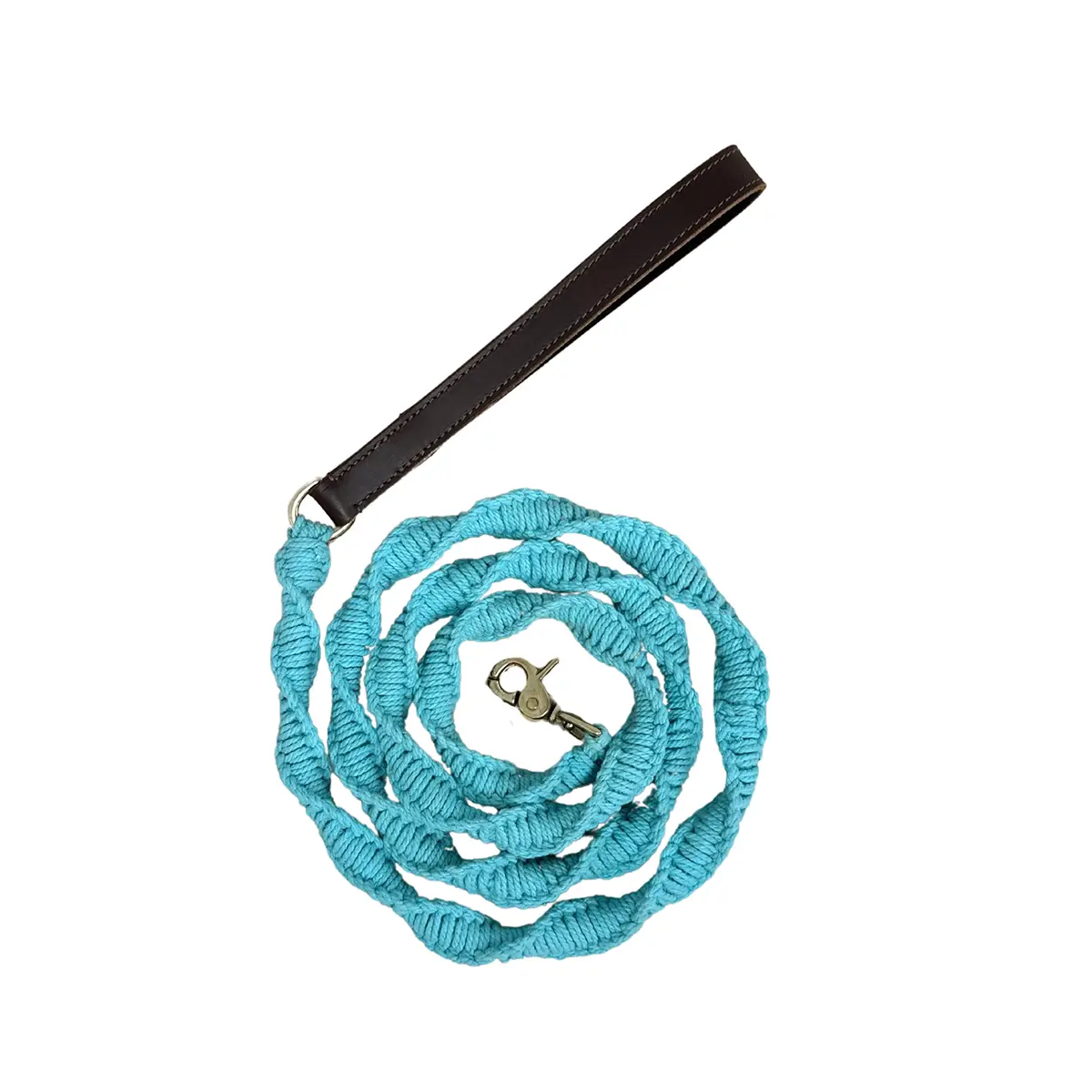 BayDog Seaside Cotton Woven Dog Leash - Sea Foam