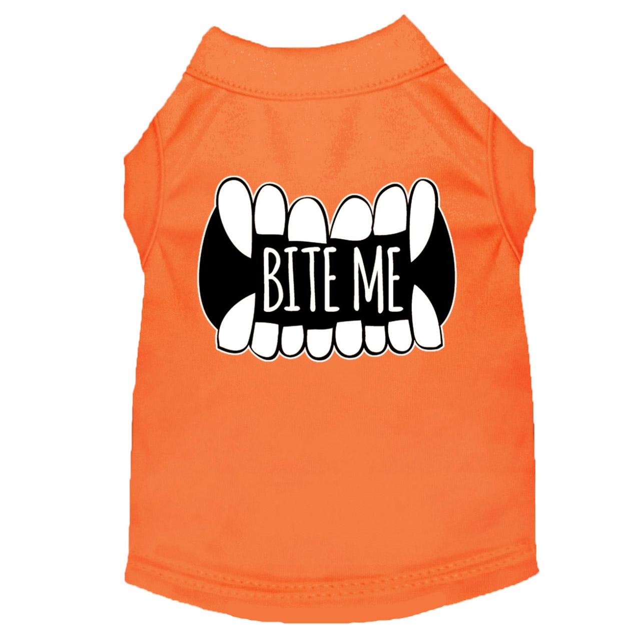 Bite Me Halloween Pet T-Shirt - Orange