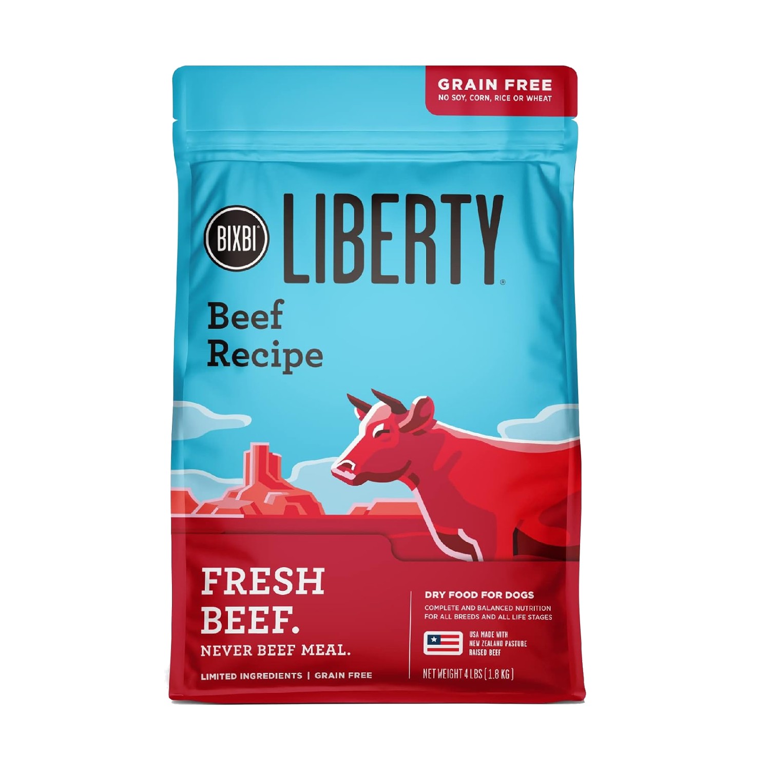 BIXBI Liberty Grain Free Dry Dog Food – Beef Recipe