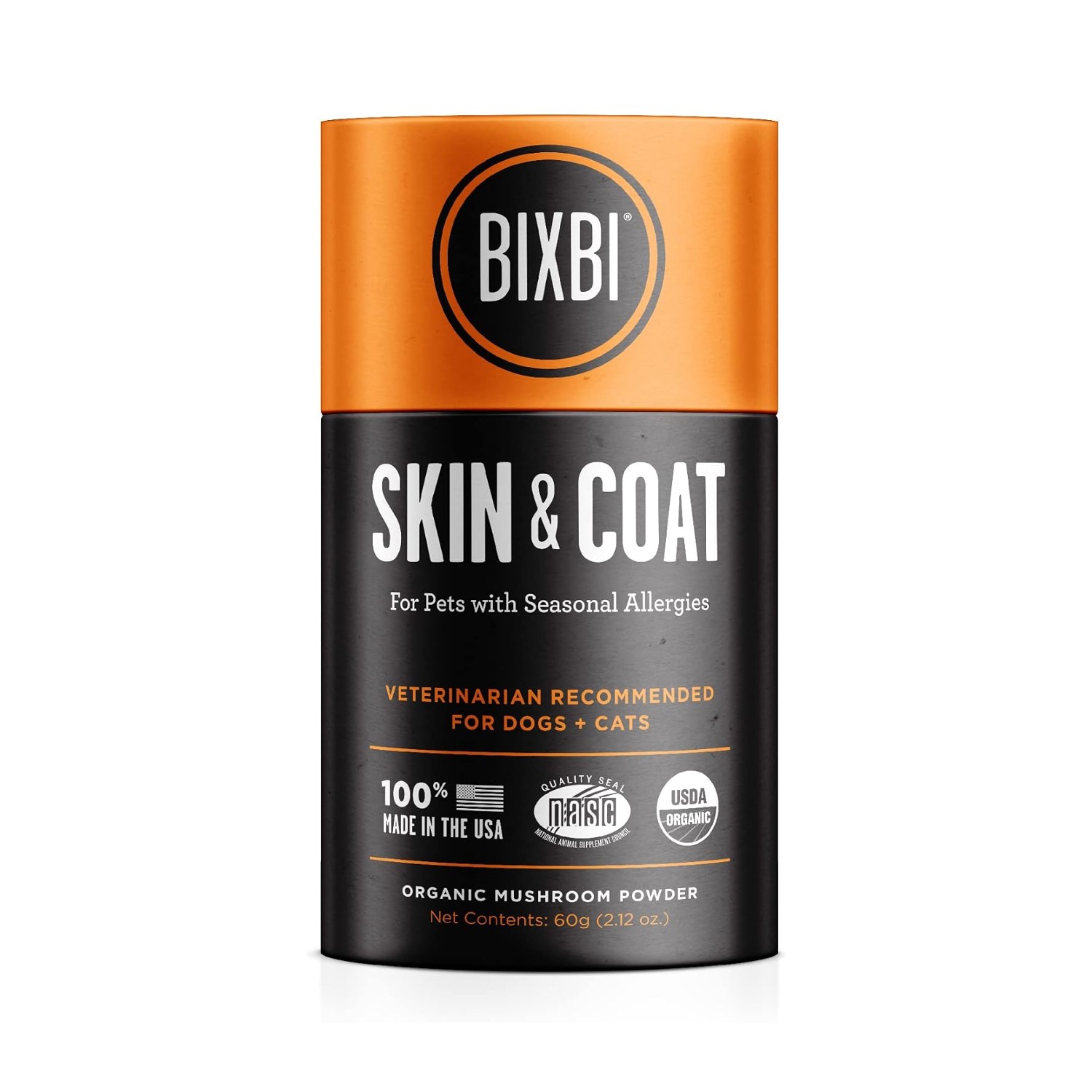 BIXBI Organic Skin & Coat Dog Supplement - Mushroom Powder