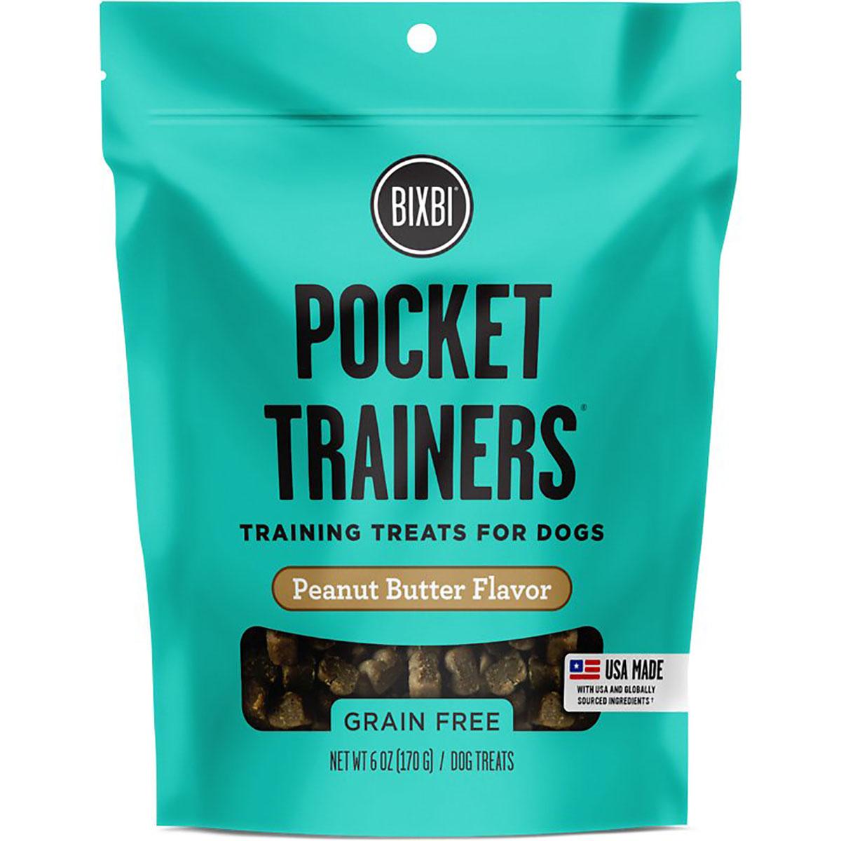 BIXBI Pocket Trainers Peanut Butter Flavor Dog Treats