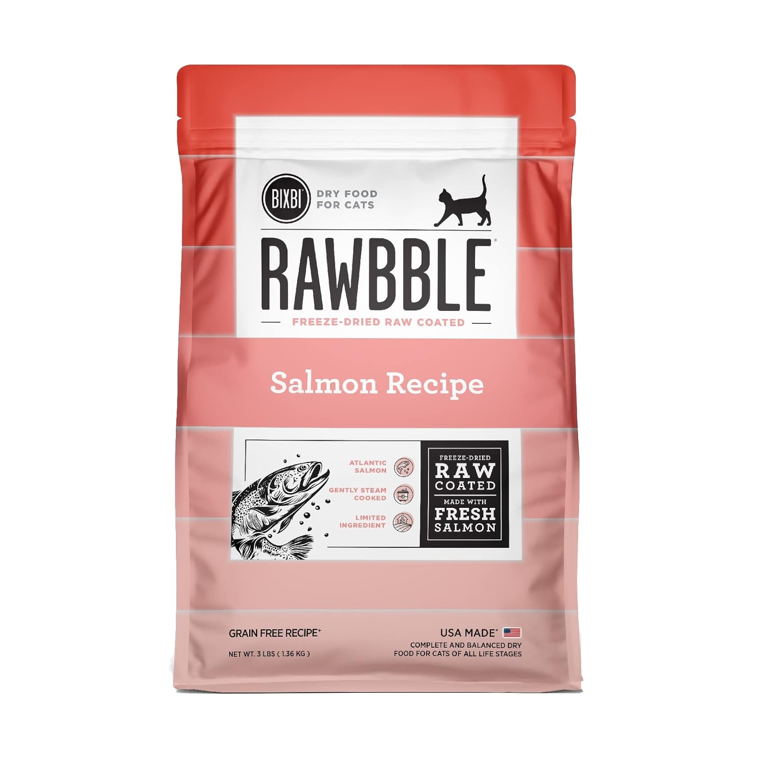 BIXBI RAWBBLE Grain Free Dry Cat Food - Salmon Recipe